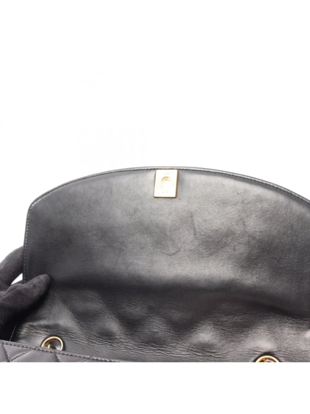 Chanel Shoulder Bag Quilted Diana Flap Black Lambskin Chain